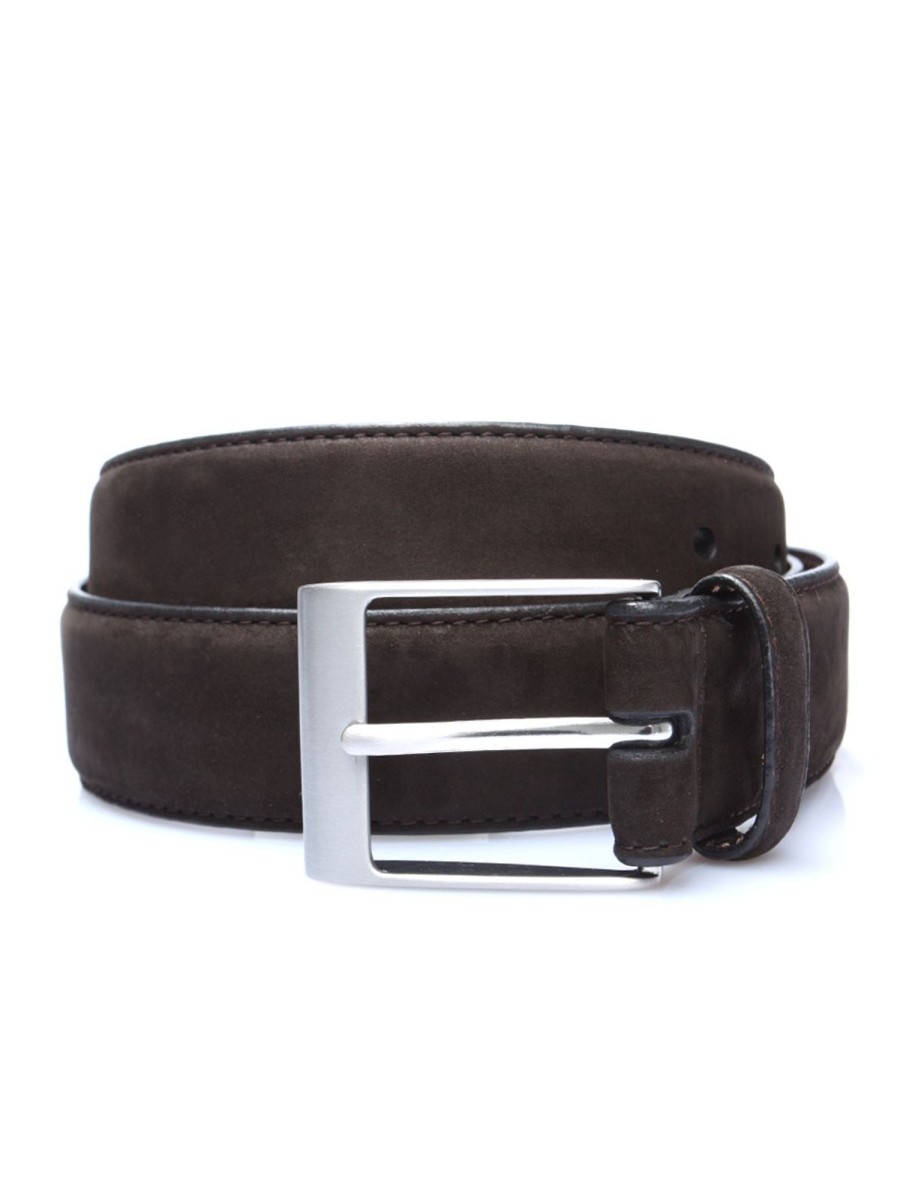 Bruce Field Ceinture Homme En Daim Marron Online