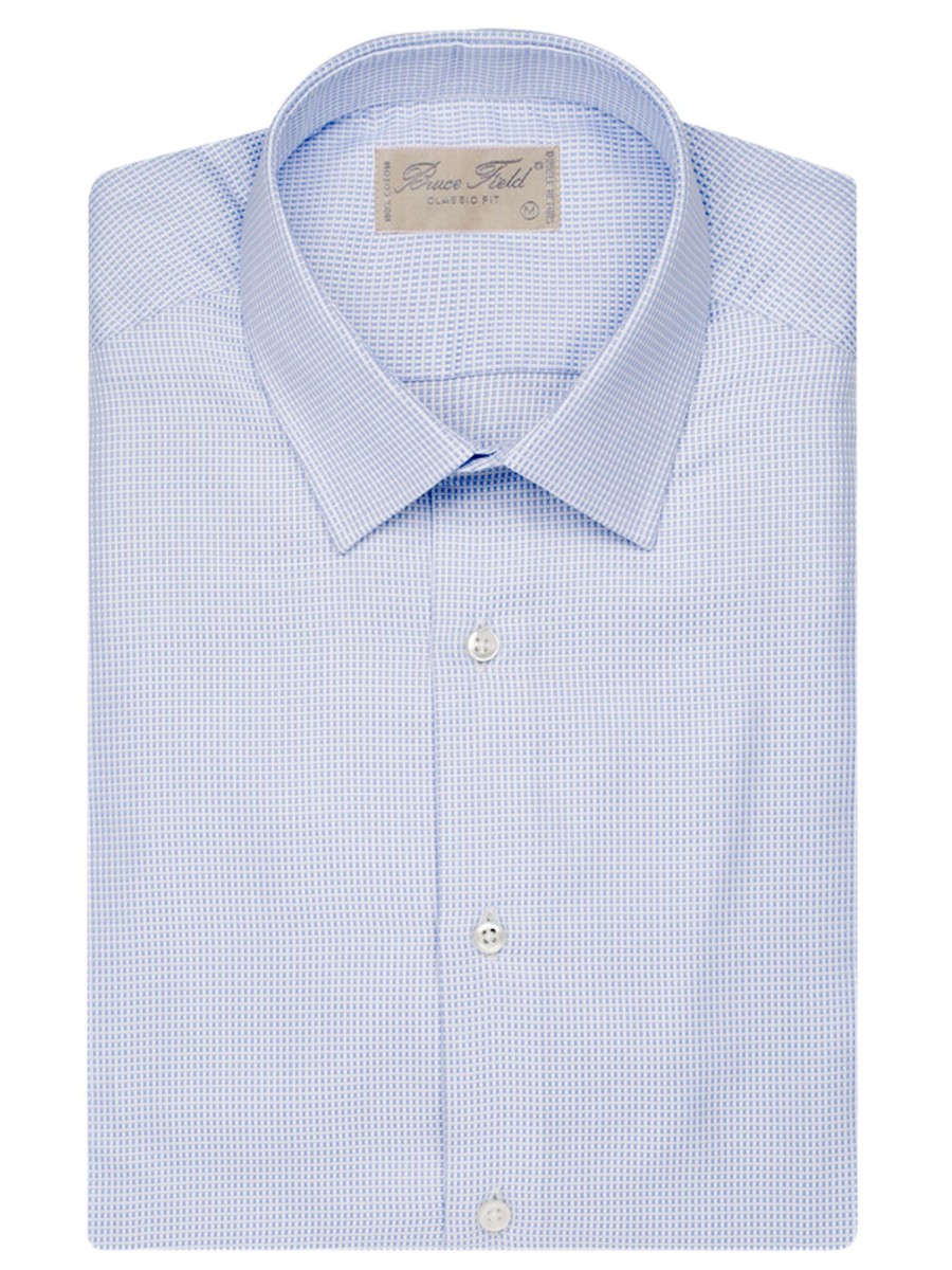 Bruce Field Chemise Benton Cintree Pur Coton A Petits Carreaux Menton New