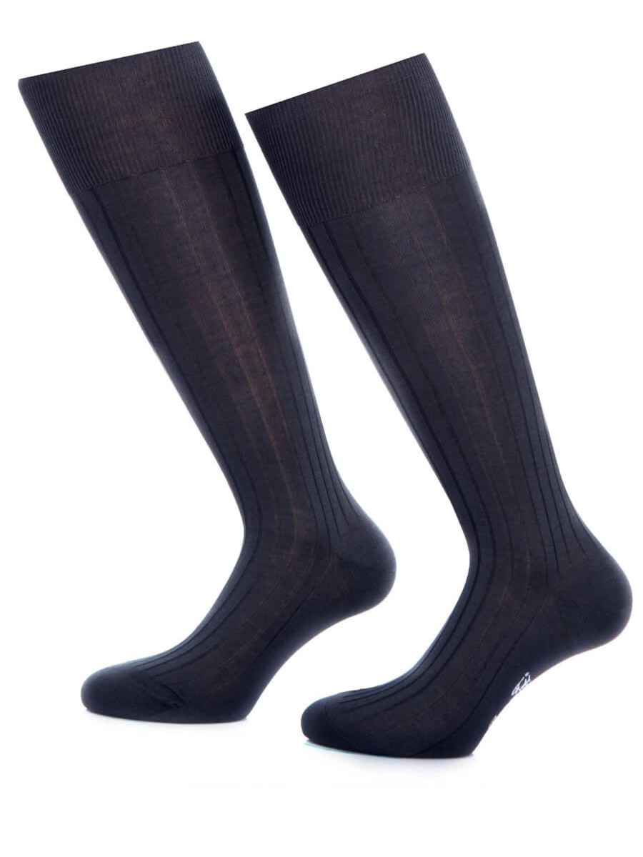 Bruce Field Chaussettes Hautes Homme En Fil D'Ecosse 100% Coton Clearance