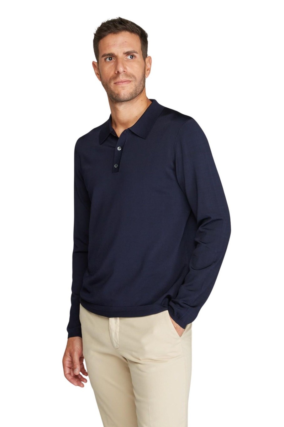 Bruce Field Polo Viscose Manches Longues New