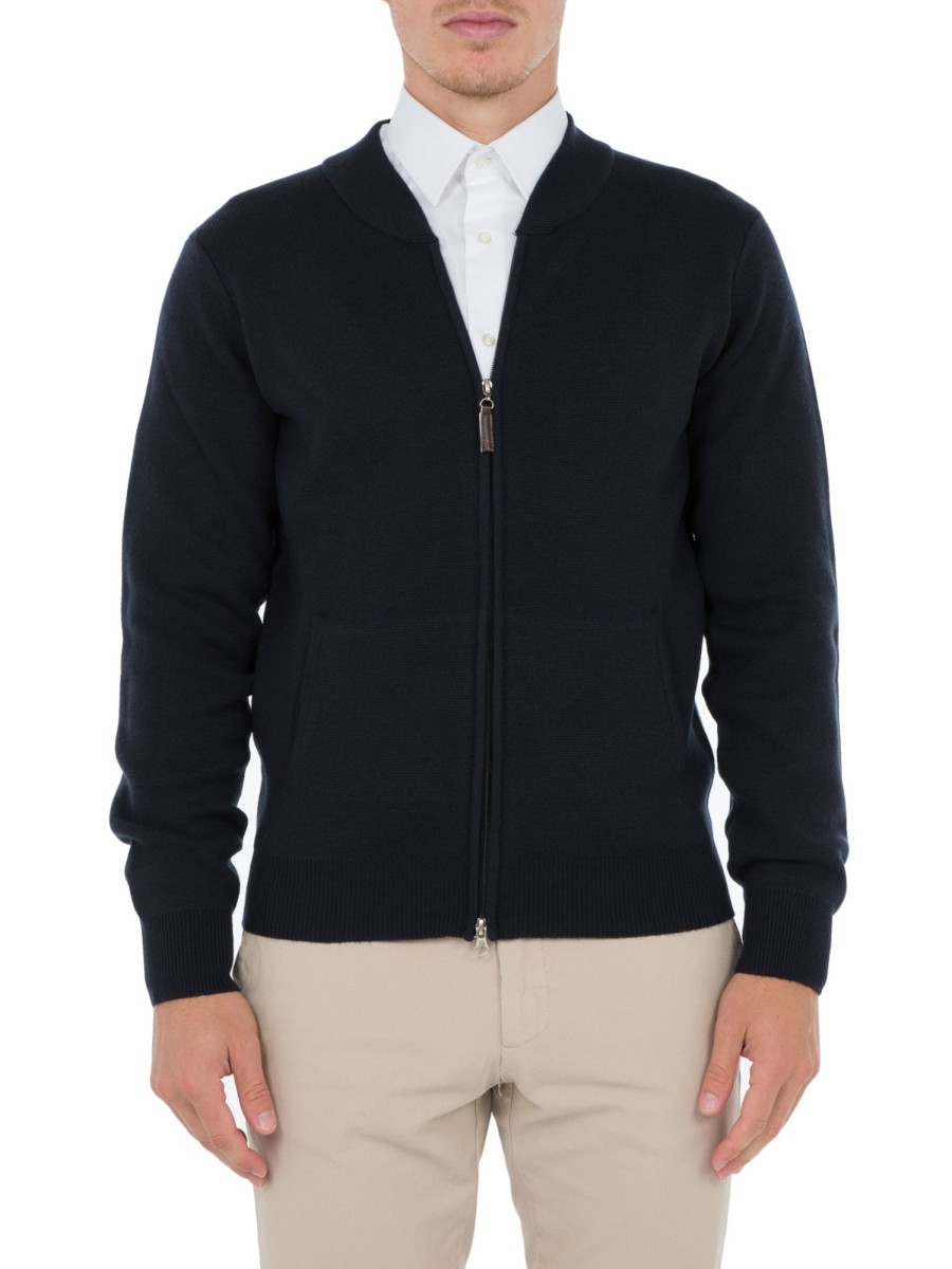 Bruce Field Blouson Maille Pure Laine Merinos Online