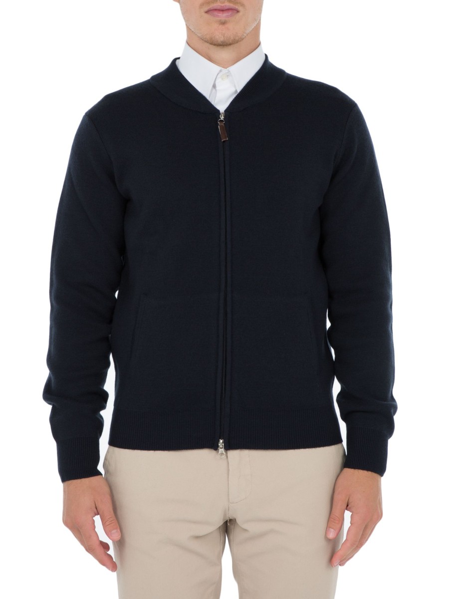 Bruce Field Blouson Maille Pure Laine Merinos Online