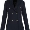 Bruce Field Blazer Caroline Croise Pure Laine A Boutons Argentes Clearance